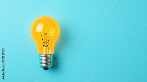 Innovative technology ideas creative concepts gigapixel scale bright yellow lightbulb modern office inspiration