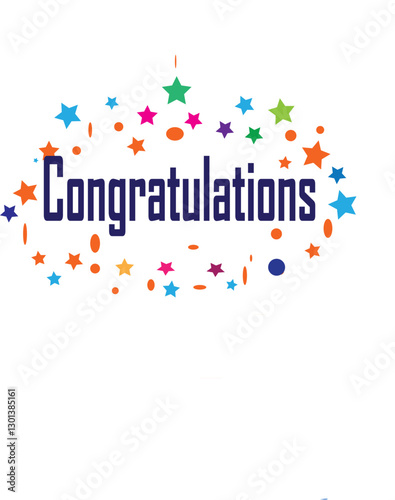 congratulations abstract, letters, logo, monogram
