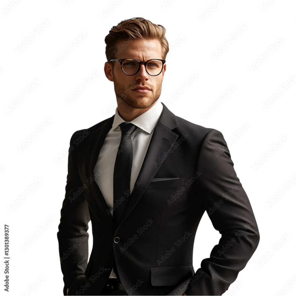 Stylish Confident Man in Black Suit Power Dressing Sharp Look Stylish Confident Man in Black Suit Power Dressing Sharp Look