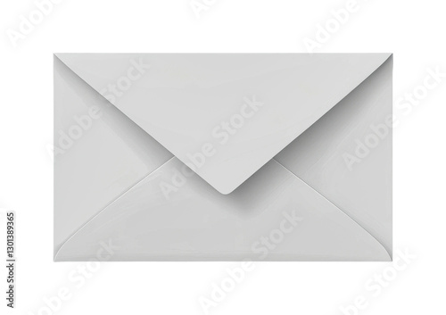 Elegant grey envelope for letter or card delivery, ideal for invitations and special announcements with a minimalist design, cut out