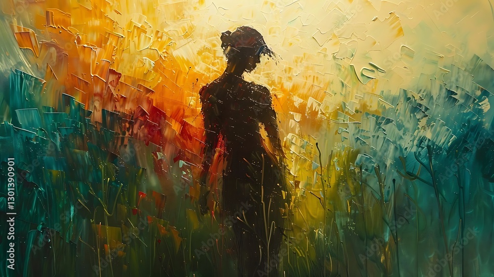 Obraz premium Abstract art is a creative expression that moves beyond realistic representation, using shapes, colors, lines, and forms to evoke emotions and ideas. It emerged in the early 20th century, challenging 