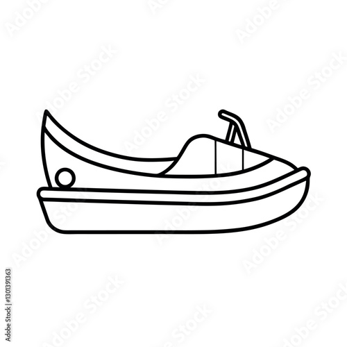 Professional Pedal Boat Outline Vector for Business
