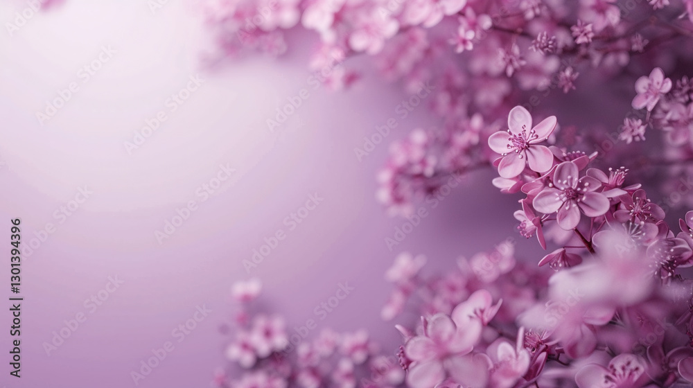 Soft Pink Cherry Blossoms. Serene Springtime Bloom Background Design