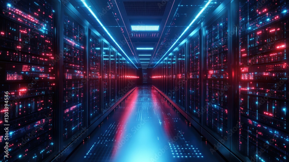 Modern Data Center: Advanced Computer Mainframes and Cloud Network Infrastructure for Secure Data Storage and Communication Modern Data Center: Advanced Computer Mainframes and Cloud Network Infrastructure for Secure Data Storage and Communication