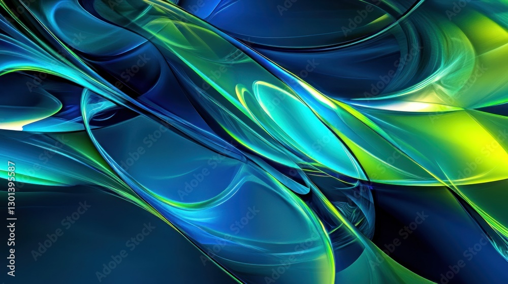 Naklejka premium Abstract digital artwork featuring swirls of color in a vibrant display