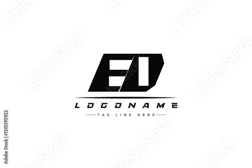 ED racer logo. Racing logo design for racing, driving and car or motorsport.