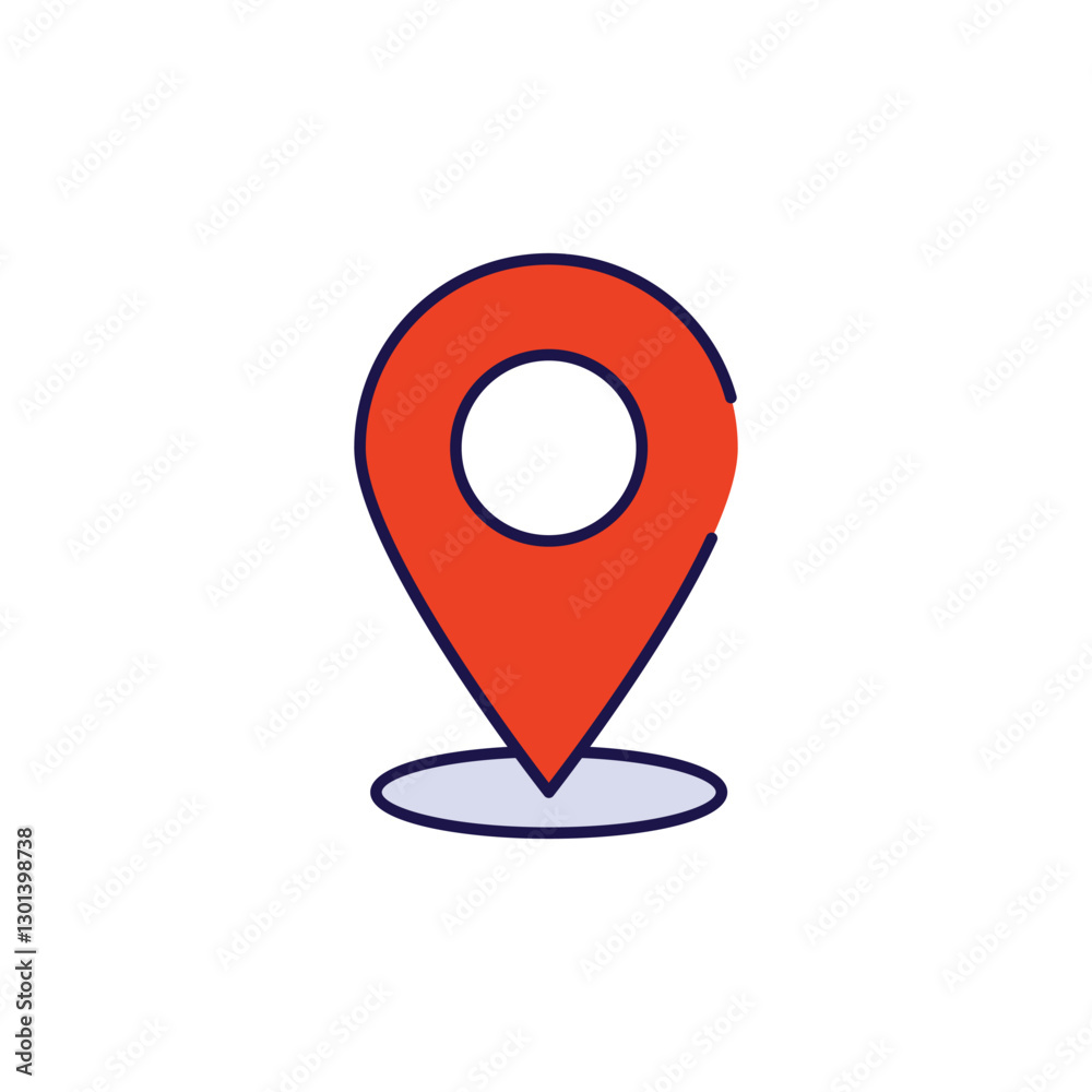 Location icon design with white background stock illustration Location icon design with white background stock illustration