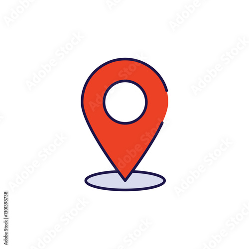 Location icon design with white background stock illustration