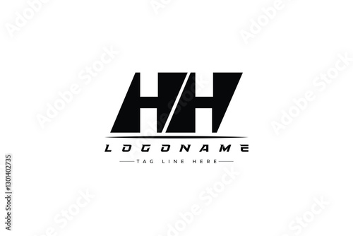 HH racer logo. Racing logo design for racing, driving and car or motorsport.