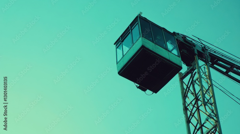 Crane Operator Managing Dynamic Operations Under Clear Sky Crane Operator Managing Dynamic Operations Under Clear Sky