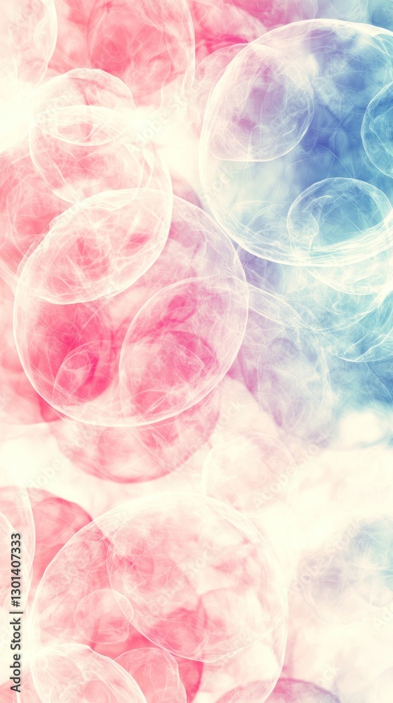 Fototapeta premium Dreamy Bubbles: A Pastel Fantasy