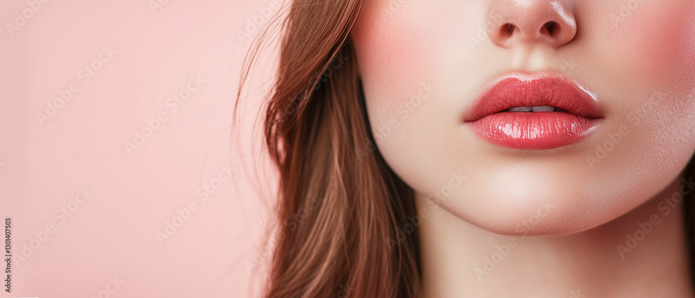 Young woman receiving filler injection Young woman receiving filler injection