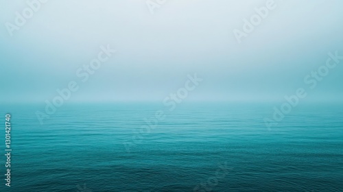 Wallpaper Mural A tranquil ocean scene with misty horizon over the water Torontodigital.ca