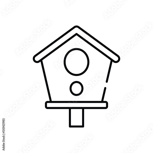 Bird House Vector icon