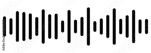 Dynamic vertical lines illustrating sound waves and audio frequencies. Set of sound waves. Black and Sound Waves Indicators, different sound waves vector set. Sound wave icon for voice recognition. 