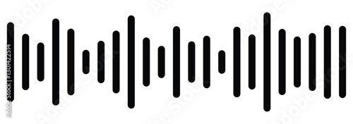 Dynamic vertical lines illustrating sound waves and audio frequencies. Set of sound waves. Black and Sound Waves Indicators, different sound waves vector set. Sound wave icon for voice recognition. 