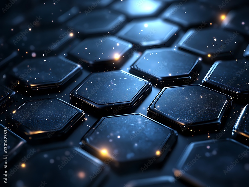 Hexagon Surface Glimmering Sparkle, Abstract Pattern Hexagon Surface Glimmering Sparkle, Abstract Pattern