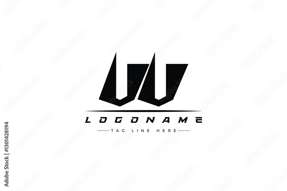 Obraz premium VV racer logo. Racing logo design for racing, driving and car or motorsport.