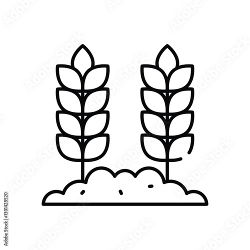 Wheat Grain Vector icon