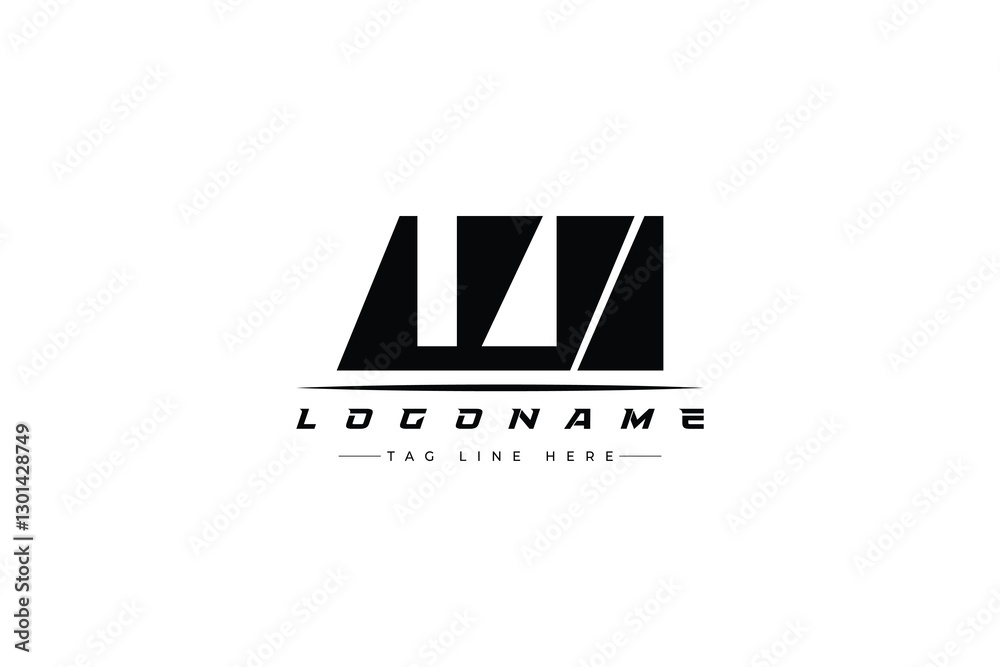 Naklejka premium WI racer logo. Racing logo design for racing, driving and car or motorsport.
