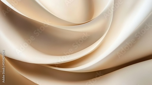 A flowing abstract pattern of silk ribbons in beige shades