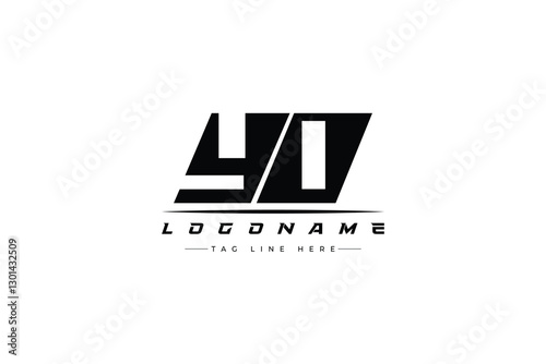 YO racer logo. Racing logo design for racing, driving and car or motorsport.