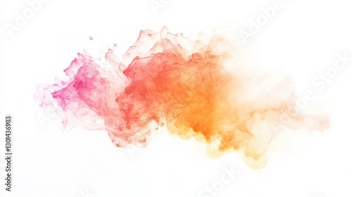 An Abstract Artwork Depicting Colorful Swirls Against A White Background