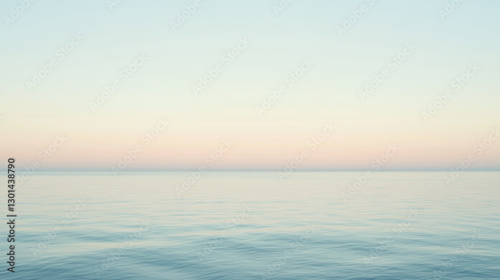The serene ocean blends seamlessly with the gentle sky The serene ocean blends seamlessly with the gentle sky