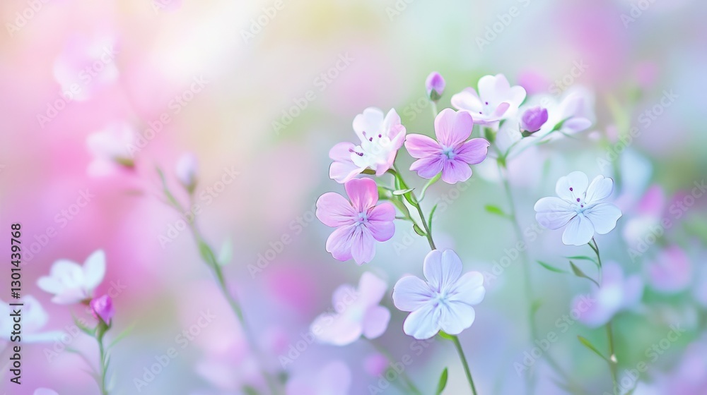 Obraz premium Delicate and Beautiful Babys Breath Flowers Displaying a Soft Color Palette