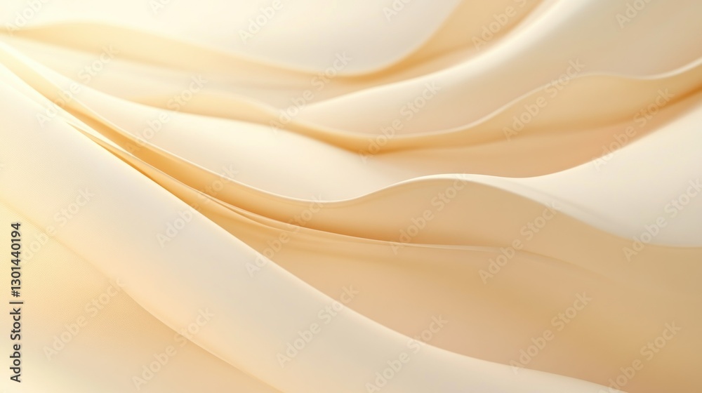 Obraz premium Flowing fabric forms a soft and elegant light background design