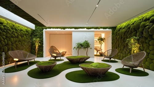 The interior of an ecological house that lives and changes