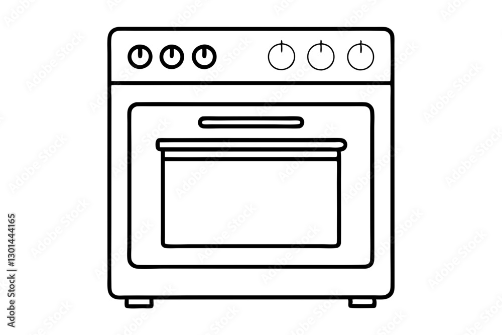 Oven Line Art Vector Illustration, Simple and Elegant Design Oven Line Art Vector Illustration, Simple and Elegant Design