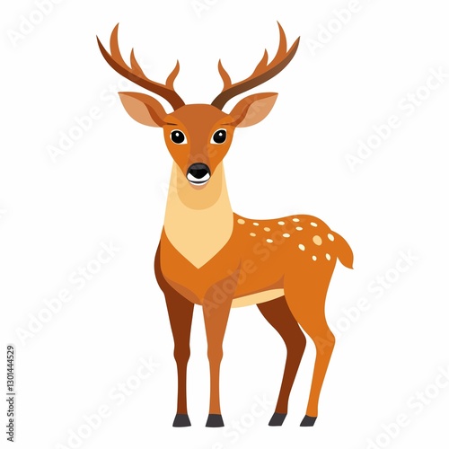 deer isolated on white background ,baby dear isolate, cute dear illustration photo