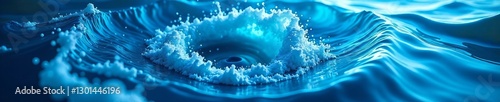 Mesmerizing swirls of dynamic blue whirlpool water, motion blur effect, swirls, water