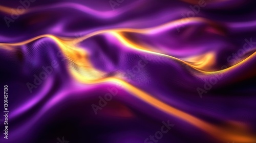 Wallpaper Mural Abstract purple and gold flowing fabric;  background design Torontodigital.ca