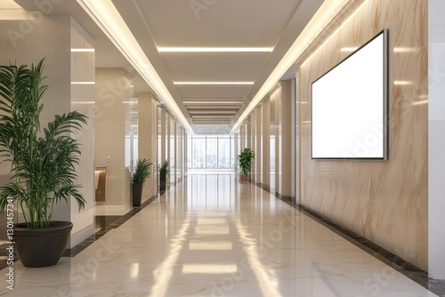 Wallpaper Mural Luxury office lobby with billboard. AI generated illustration. Torontodigital.ca