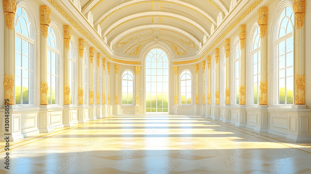 Obraz premium Grand Palace Hall, Sunlight, Empty