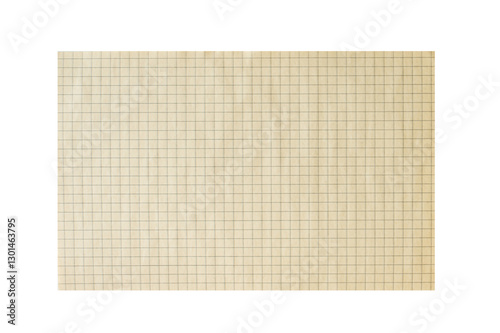 Checkered sheet of paper with white borders , background. PNG on a transparent background