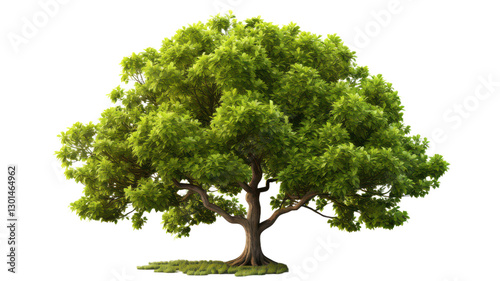 3D Sassafras Tree isolated on transparent background, PNG