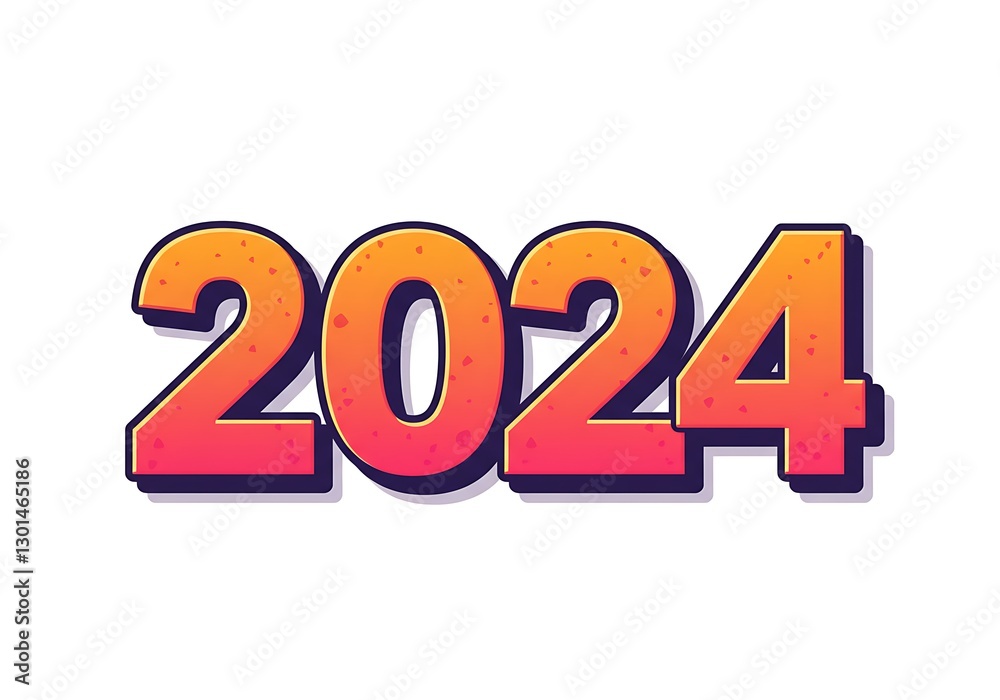 2024: Bold Gradient Number Design in a Vibrant, Energetic Style 2024: Bold Gradient Number Design in a Vibrant, Energetic Style
