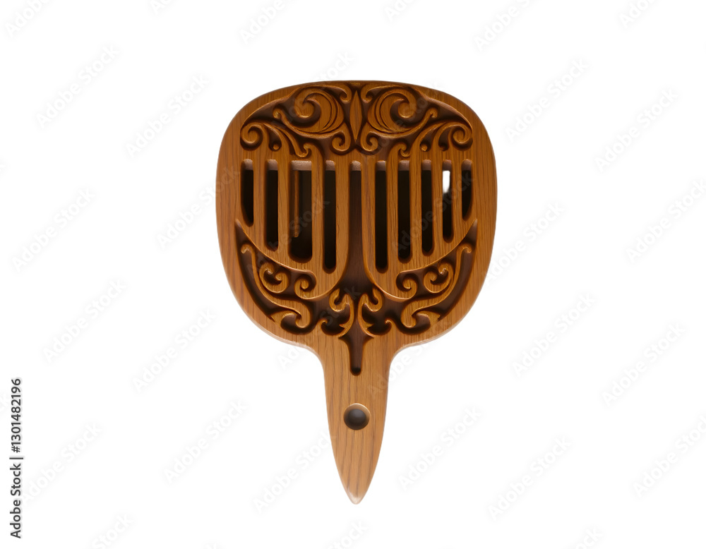 Wooden kitchen spatula isolated on transparent background Wooden kitchen spatula isolated on transparent background