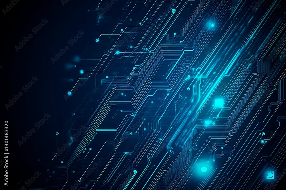 Abstract close-up of a glowing blue digital circuit board, showcasing intricate connections and technological design on a black background.
Abstract close-up of a glowing blue digital circuit board, showcasing intricate connections and technological design on a black background.