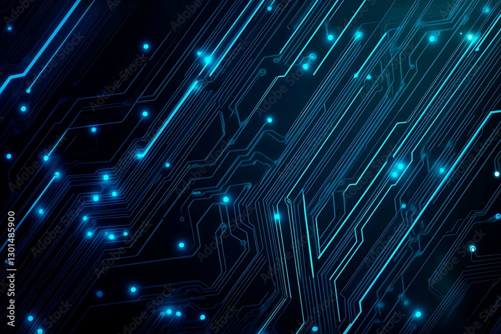 Abstract close-up of a glowing blue digital circuit board, showcasing intricate connections and technological design on a black background.
Abstract close-up of a glowing blue digital circuit board, showcasing intricate connections and technological design on a black background.