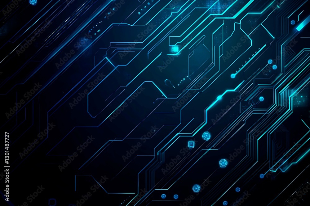 Abstract close-up of a glowing blue digital circuit board, showcasing intricate connections and technological design on a black background.
Abstract close-up of a glowing blue digital circuit board, showcasing intricate connections and technological design on a black background.