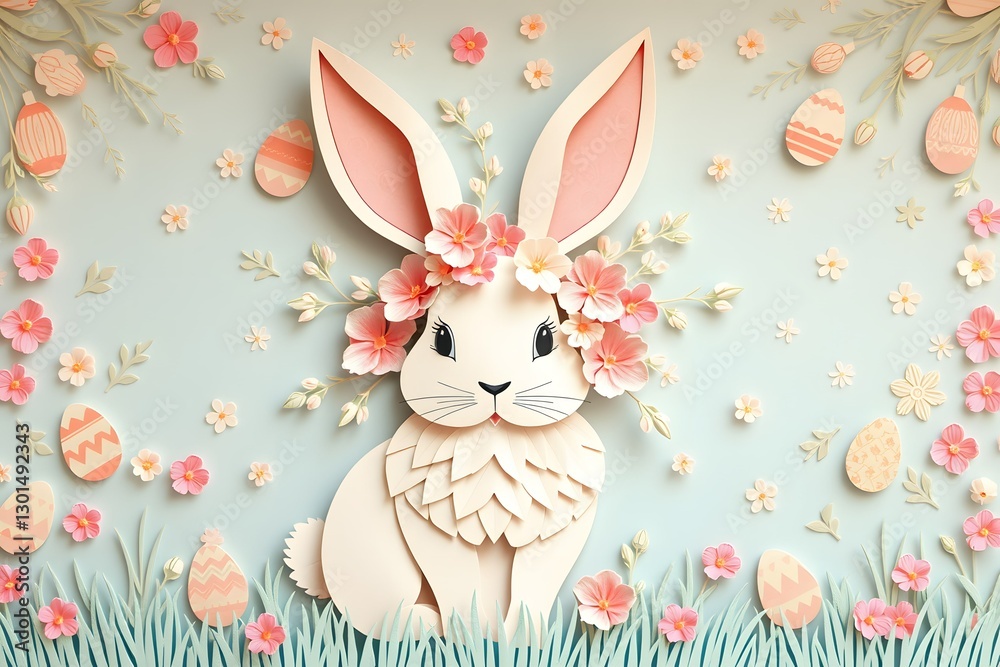 easter bunny with eggs easter bunny with eggs