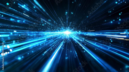 Abstract digital speed lines, futuristic background, possible use in tech or sci-fi design