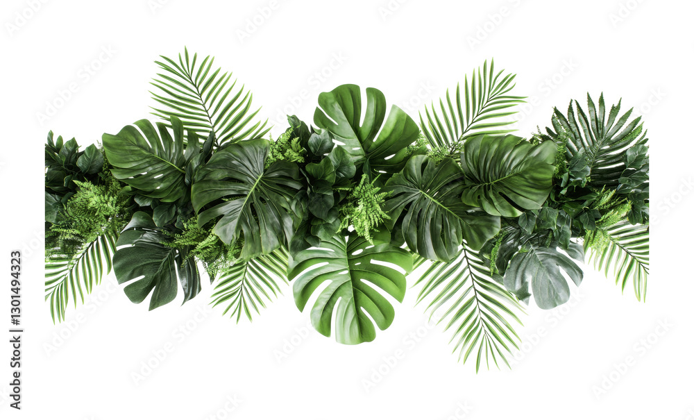 Decorative tropical foliage arrangement ideal for summer events and outdoor gatherings creating a vibrant atmosphere, cut out Decorative tropical foliage arrangement ideal for summer events and outdoor gatherings creating a vibrant atmosphere, cut out