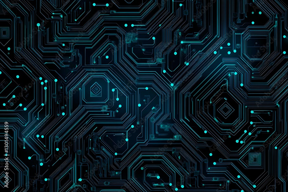 Abstract close-up of a glowing blue digital circuit board, showcasing intricate connections and technological design on a black background.
Abstract close-up of a glowing blue digital circuit board, showcasing intricate connections and technological design on a black background.