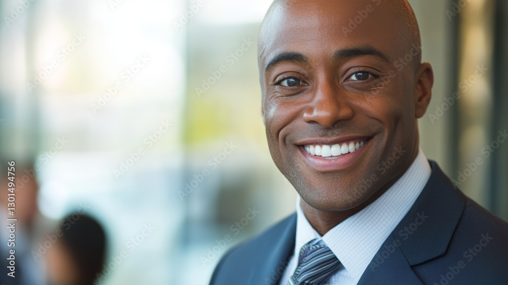 Businessman Smiling While Discussing Sales With Team Businessman Smiling While Discussing Sales With Team
