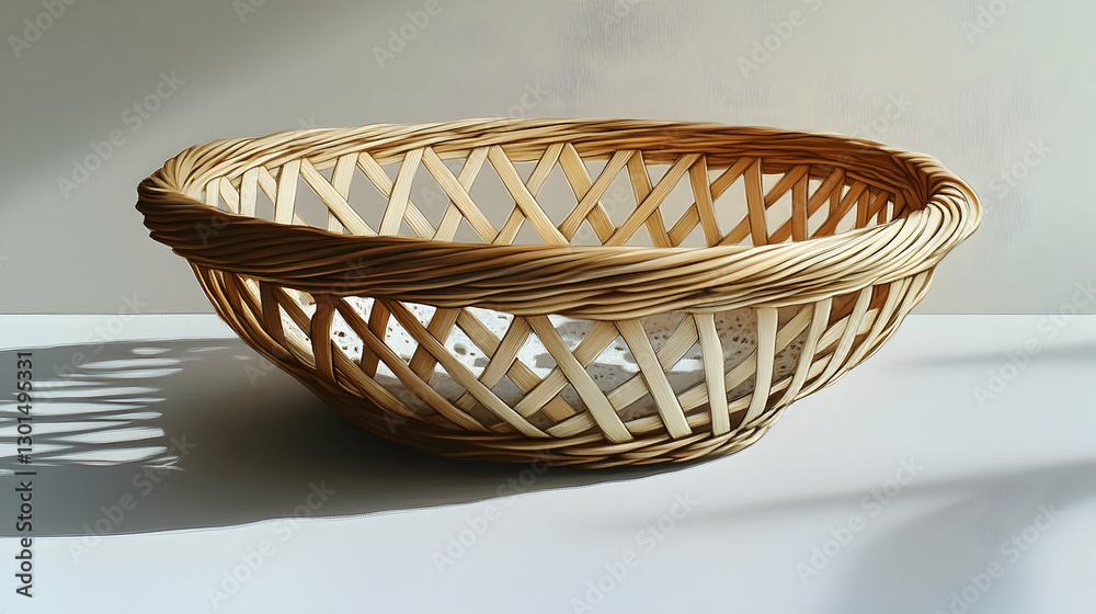 Woven Basket on White Surface Woven Basket on White Surface